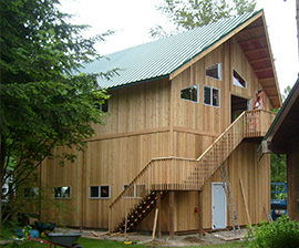 Cedar shop construction project