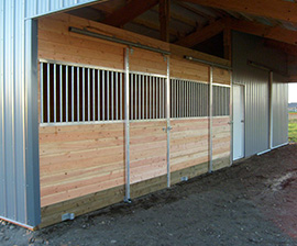 Horse stall construction project